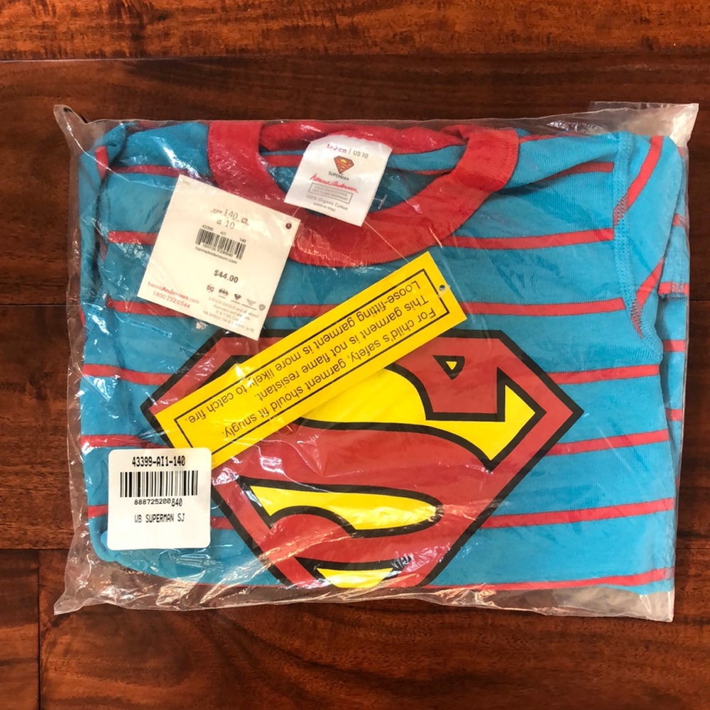 NWT Hanna Andersson Superman short jammies
